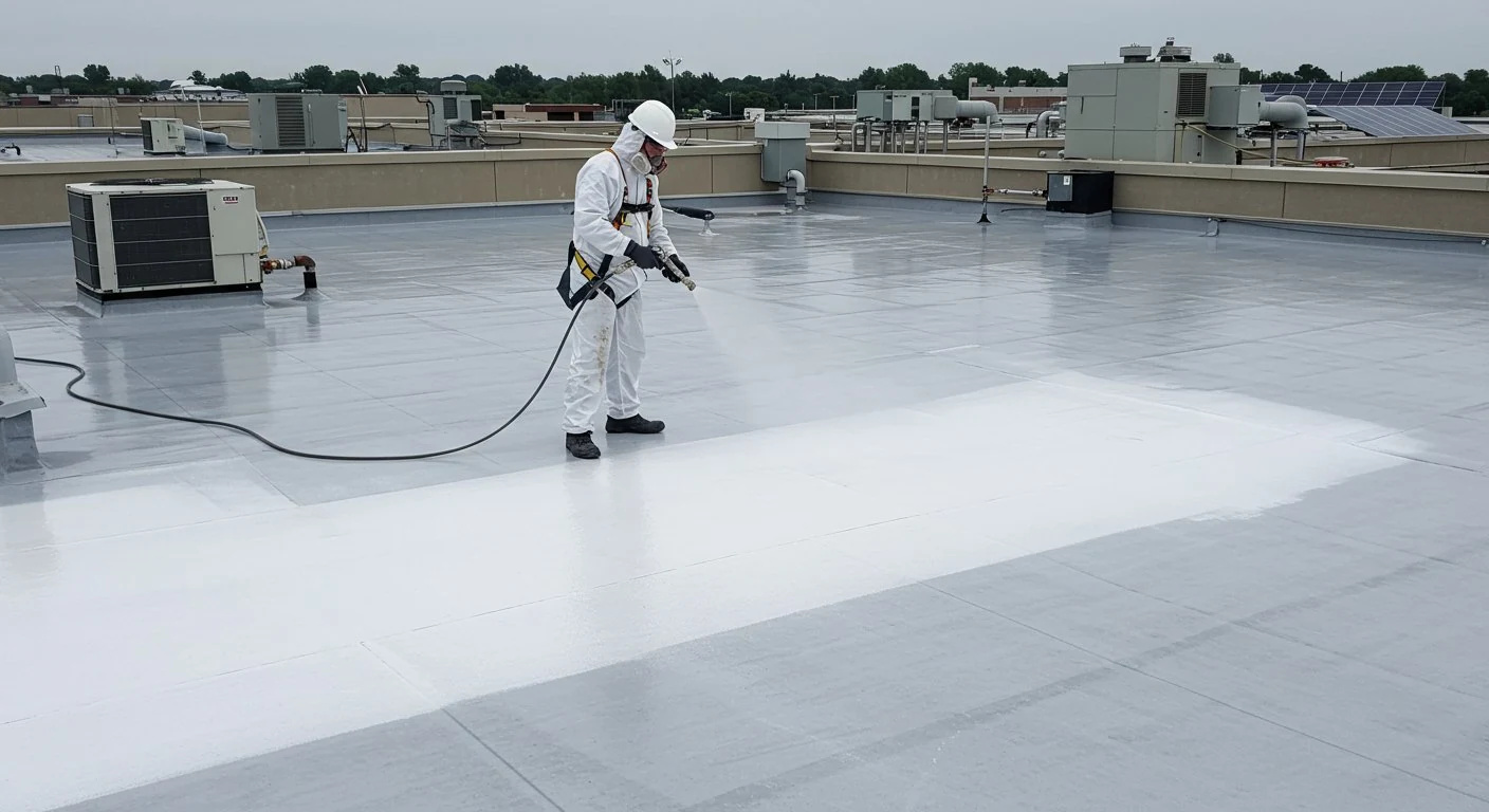 Silicone commercial roof coating